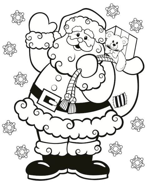 santa claus  gifts bag coloring page  print  color