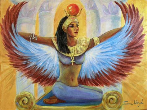 Egyptian Goddess Isis Painting By Jeanne Lloyd