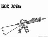 Coloring Gun Pages M16 Rifle Coloring4free Related Posts Template sketch template