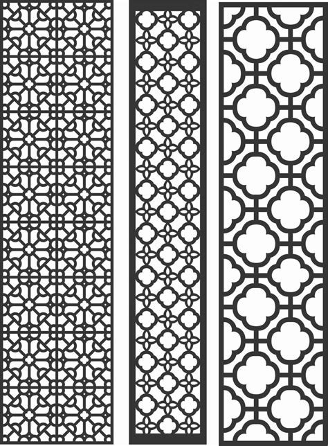 decorative screen patterns  laser cutting   dxf file