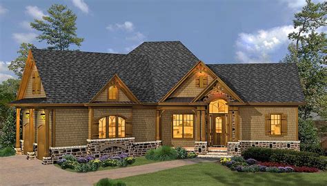 rustic hip roof  bed house plan ge architectural designs house plans