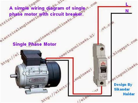 wire  switched single phase motor  circuit breaker