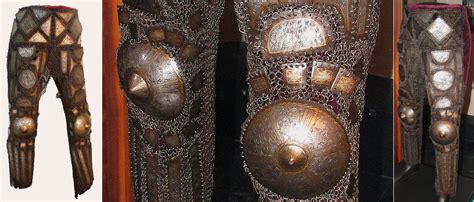 Persian Riveted Mail And Plate Leg Armor 1800s Worn By Fully Armored