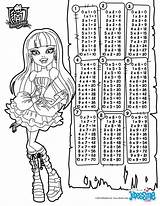 Monster High Multiplication Table Coloring Pages Color Hellokids School Math Print Tables Maths Sheets Mandala Kids Online sketch template