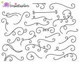 Flourishes Clip Swirl sketch template