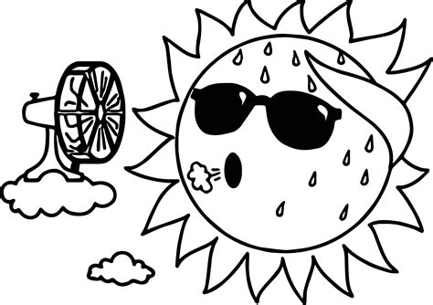 hot summer sun coloring page wecoloringpagecom