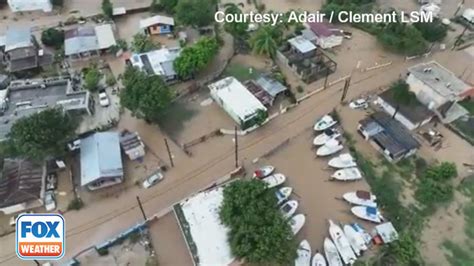 drone video  hurricane fiona shows parts  puerto rico underwater fox weather
