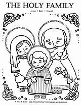 Holy Family Coloring Pages Kids Catholic Joseph Jesus Sheets Mary Feast Drawing Christmas Activities St Children Printables Crafts Activity Colouring sketch template