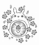 Ghibli Totoro Indulgy Kokeshi sketch template