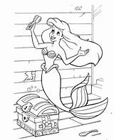 Coloring Ariel Pages Mermaid Little sketch template