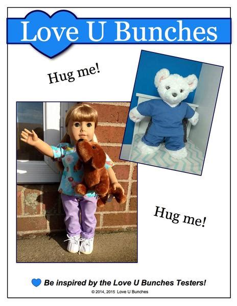 scrubs outfit 18 inch doll clothes pattern pdf love u