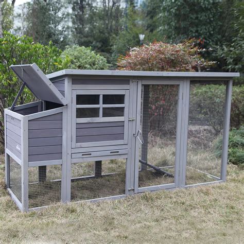 buy aivituvin outdoor wooden chicken coop hen house multi level poultry cage wramps run