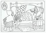 Roodkapje Werkbladen Kleurplaat Verhalen Sprookjes Thema Korte Red Kleur Rood Kleuterschool Kleintjes Tail Fairy School sketch template