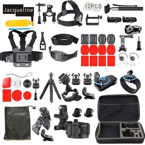 jacqueline  gopro hero  accessories kit set mount  gopro   pro hero    session