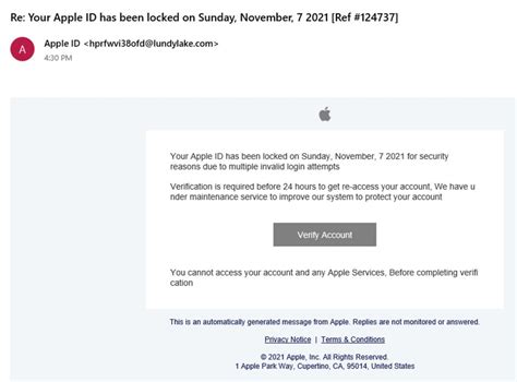 Apple Id Phishing Scams Code Password Reset Email And Fake Security