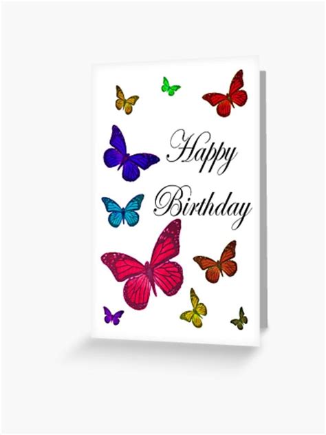 birthday butterflies greeting card  martinspixs greeting cards