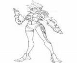 Coloring Pages Overwatch Lena Oxton sketch template