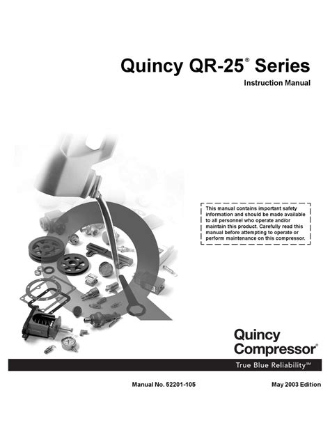 quincy compressor qr  series instruction manual   manualib