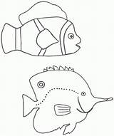 Fish Coloring Printable Clown Discus Cutouts Pages Tropical Print Color Clipart Popular Drawings Library Coloringhome sketch template