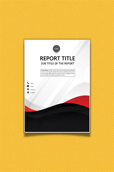 cover page template  word  report  design templates