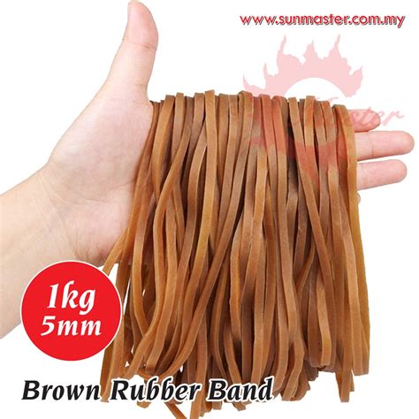 brown mm rubber band getah ikat tebal elistic rubber band shopee