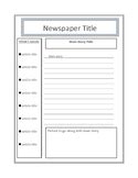 blank newspaper template worksheets teaching resources tpt