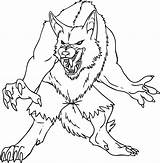 Coloring Pages Werewolf Printable Kids Monster Wolf Drawing Colouring Halloween Sheets Animal Adult Horse sketch template