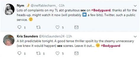 The Sex Scenes Ruined It Bodyguard Viewers Slam