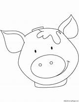 Bank Coloring Piggy sketch template