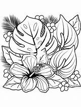 Planten Kleurplaat Hibiscus Madamteacher Rf Gaddynippercrayons sketch template