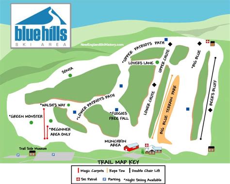 2011 12 Blue Hills Trail Map New England Ski Map