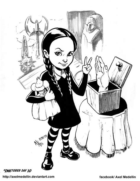 wednesday addams family coloring pages coloring pages
