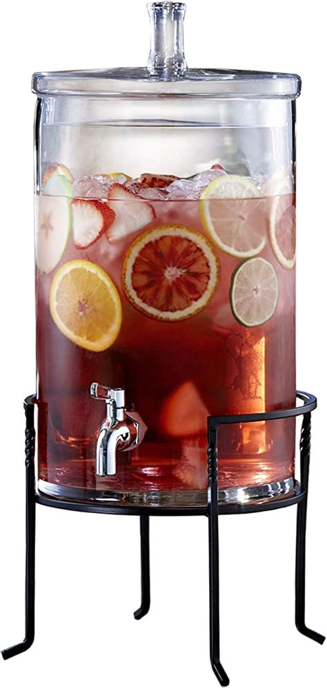 Style Setter 210947 Gb Glass Beverage Drink Dispenser With
