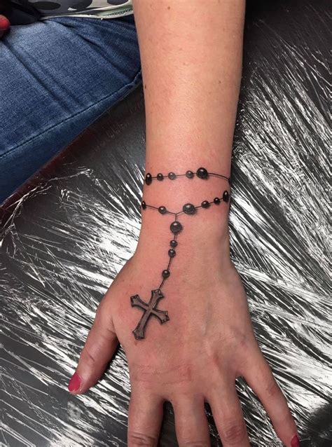 Rosary Tattoo Rosary Tattoo Wrist Finger Tattoos Rosary Tattoo