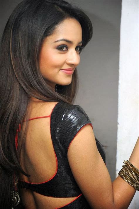 shanvi srivastava hip navel photos in black saree indian filmy actress