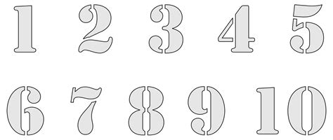 printable stencils numbers