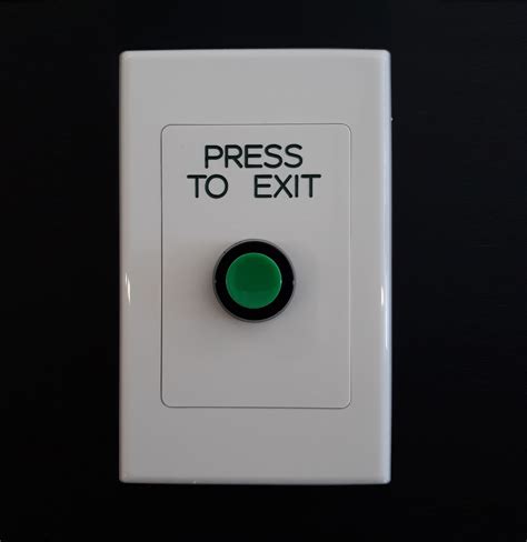 ahs green push rex button full plate press  exit architectural hardware supplies  zealand