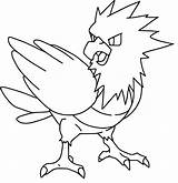 Spearow Colour sketch template