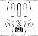 Screaming Mascot Spatula Clipart Cartoon Outlined Coloring Vector Cory Thoman Royalty sketch template