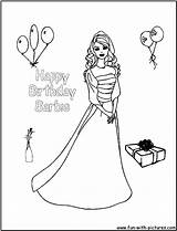 Barbie Coloring Birthday Pages Happy Printable Princess Girl Cake Color Kids Print Colouring Pauper Barney Fun Book Template Getdrawings Sheets sketch template