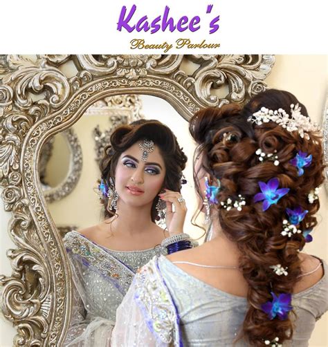 kashees beautiful bridal hairstyle and makeup beauty parlour