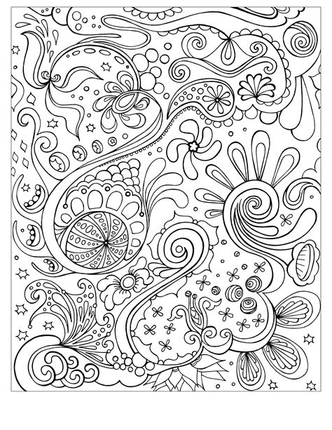 adult abstract colouring pages