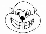 Monkey Printable Mask Halloween Masks Coloring Face Template Popular Theholidayspot sketch template