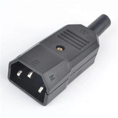 black iec  male plug rewirable power connector  pin ac socket  acdc adapters