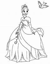 Tiana Princess sketch template