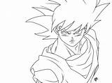 Goku Lineart sketch template