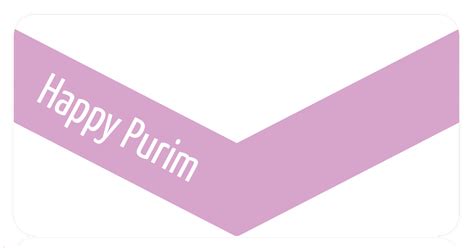pink ribbon   words happy purim  white lettering