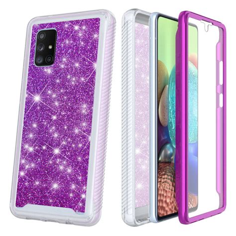 samsung galaxy  fe glitter phone case dual layer full body rugged clear  case drop