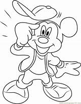 Coloring Thinking Mickey Mouse Pages Coloringpages101 Cartoon sketch template