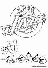 Coloring Pages Utah Jazz Nba Angry Birds Browser Window Print sketch template